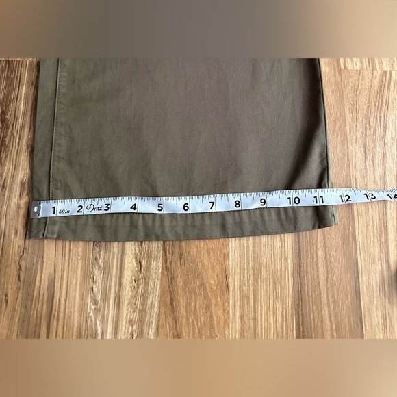 BLANKNYC High Waisted Relaxed Wide Leg Dress Pants Button Fly, Tie Olive Gree 28 - Picture 9 of 11